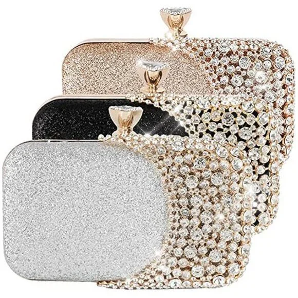 NEW Sparkling Bling Swarovski Crystal Rhinestone & Glitter Clutch Purse … - Picture 14 of 17